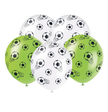 3D Soccer 12in Latex Balloons 5ct