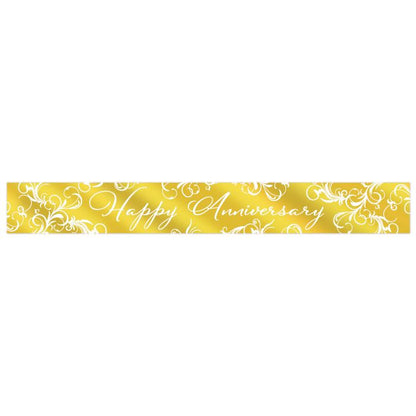 Metallic Happy Anniversary Banner Gold