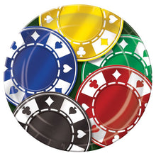 Poker Chips 9in Dinner Plates 8ct