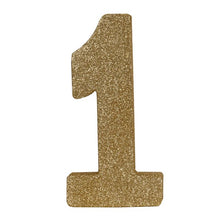 3-D Glittered Gold Number Centerpiece