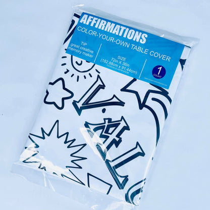 Positive Affirmations Coloring Tablecloth | Kids Activity