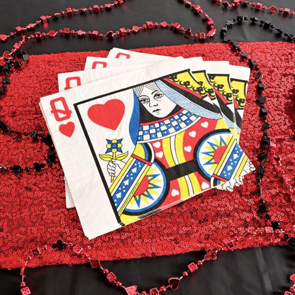 Queen Of Hearts Lunch Napkins 16ct
