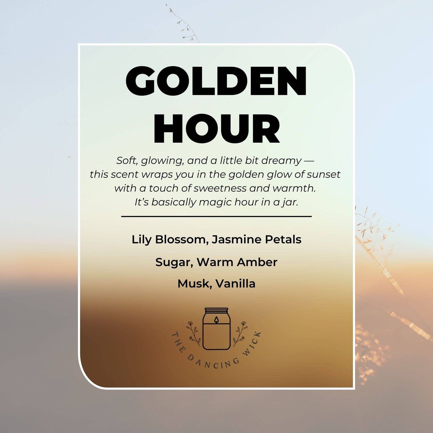 New Grandparent Gift Candle / Golden Hour