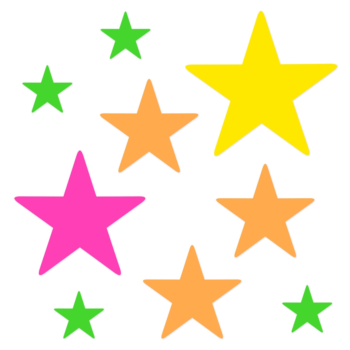 Neon Star Cutouts 9ct