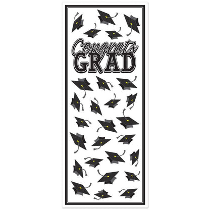 Congrats Grad Door Cover - Black