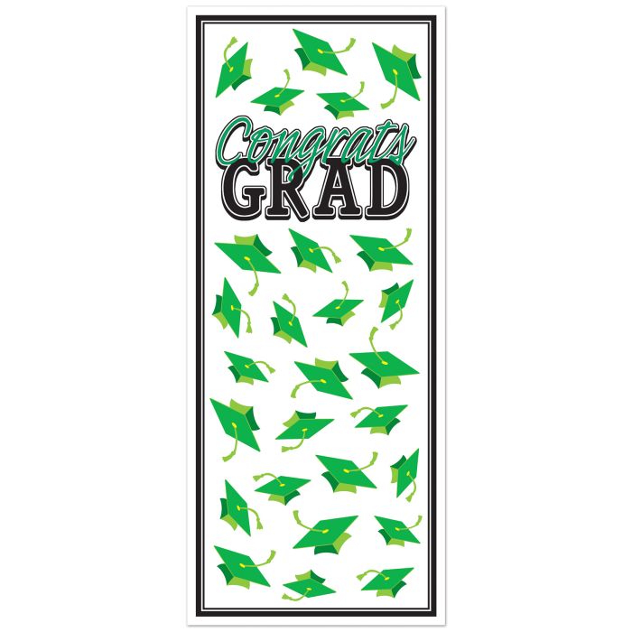 Congrats Grad Door Cover - Green
