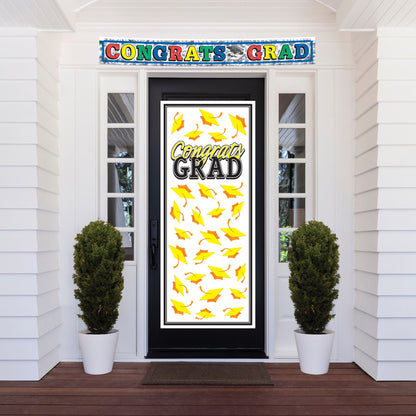 Congrats Grad Door Cover - Yellow