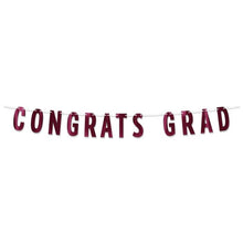 Foil Congrats Grad Streamer - Burgundy