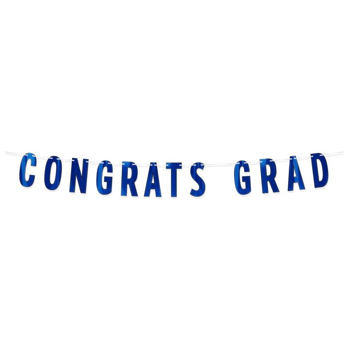 Foil Congrats Grad Streamer - Blue