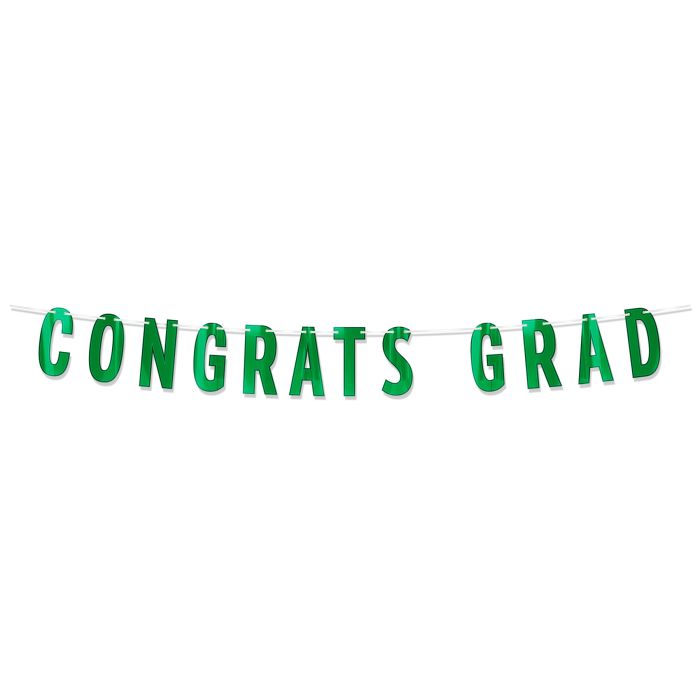 Foil Congrats Grad Streamer - Green