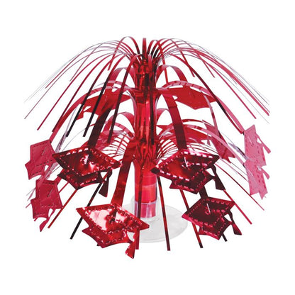 Grad Cap Mini Cascade Centerpiece - Red