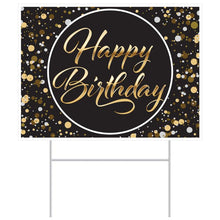 Plastic Happy Birthday Yard Sign 11½" x 15½" (1/Pkg)
