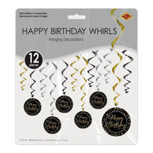 Happy Birthday Whirls  (12/Pkg)