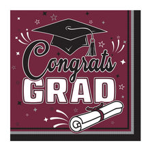 Congrats Grad Burgundy Lunch Napkins 36ct