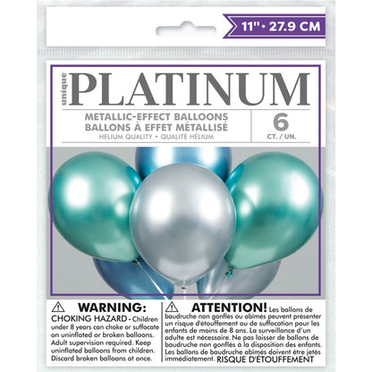 Platinum 11in Packaged Latex Balloons 6ct