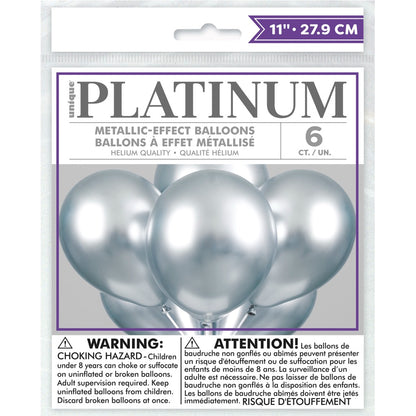 Platinum 11in Packaged Latex Balloons 6ct