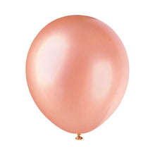 12in Pearlized Packaged Latex Balloons 50ct - Rose Gold