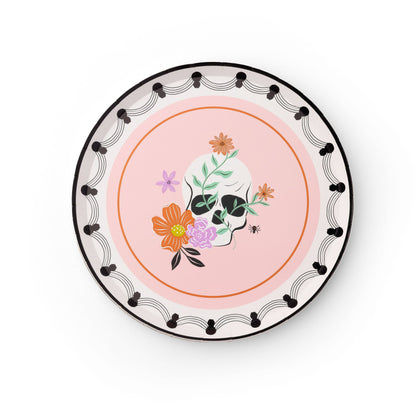 Floral Skulls Halloween Dessert Plates (Set of 8)