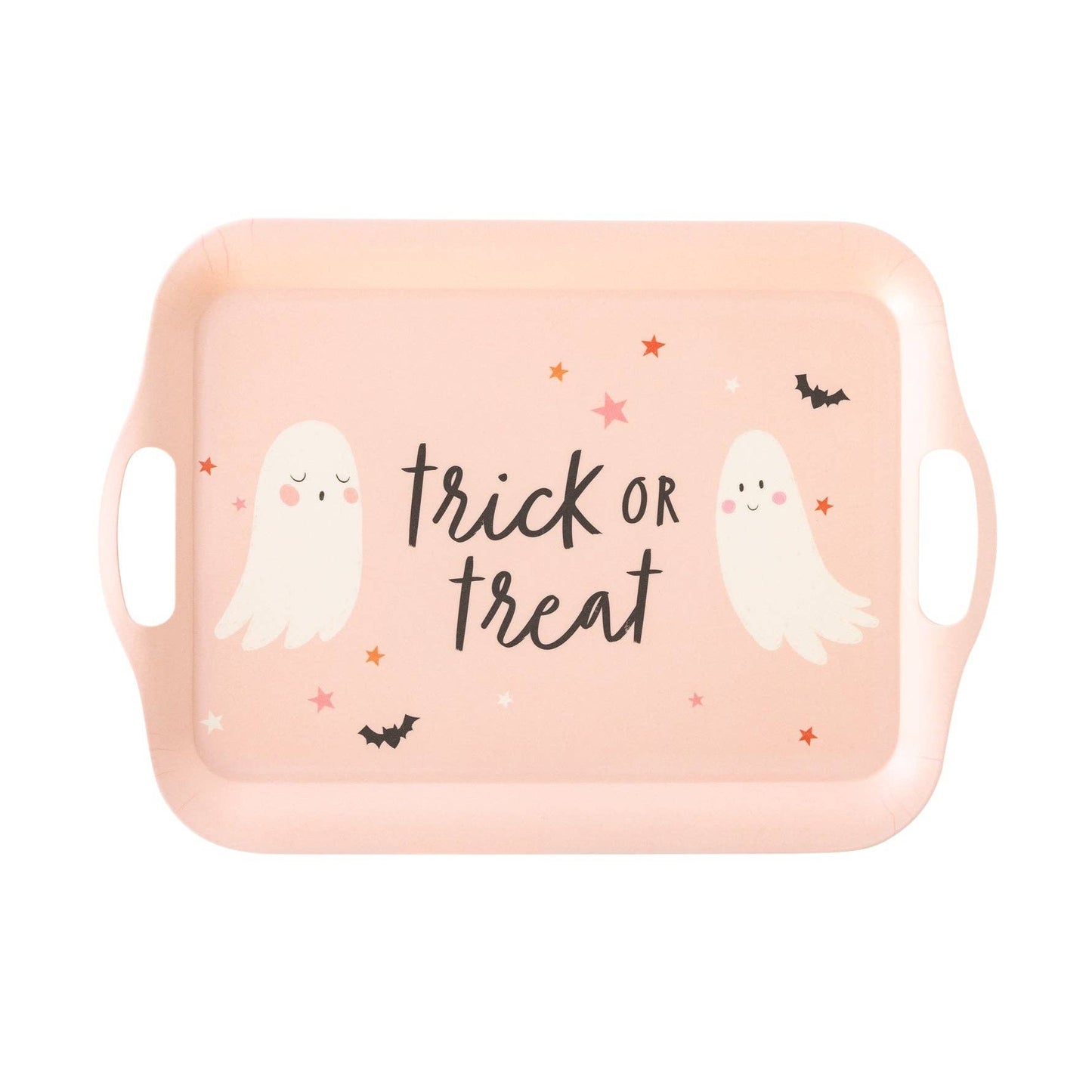 Trick or Treat Boo Bamboo Reusable 16.5in Tray