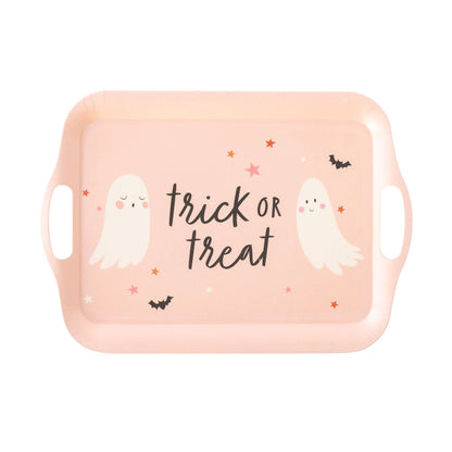 Trick or Treat Boo Bamboo Reusable 16.5in Tray