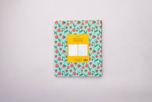 Undated Weekly Planner, Cherries and Strawberries Teal
