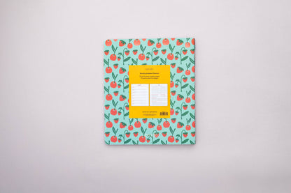 Undated Weekly Planner, Cherries and Strawberries Teal