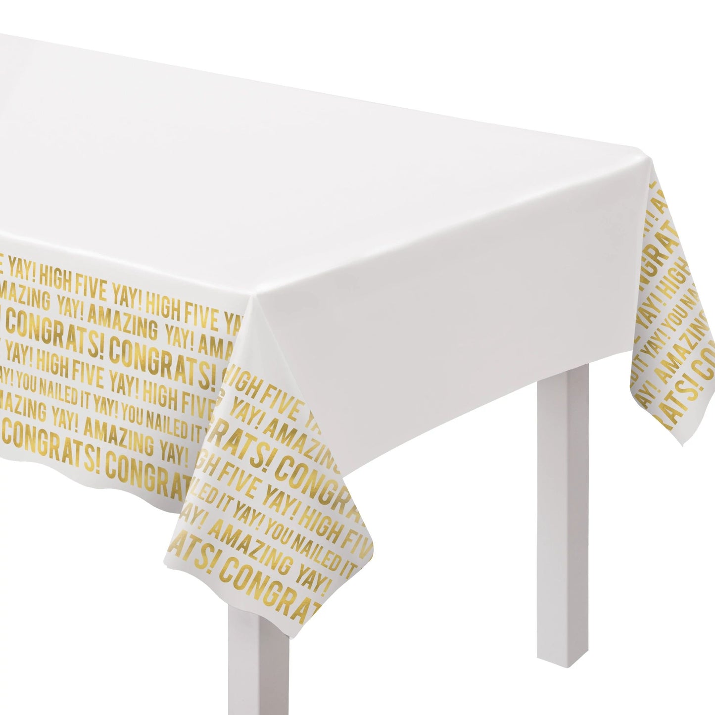 Congratulations Plastic Table Cover 54x102