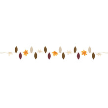 Fall Floral Leaf Crepe Paper Garland 6 ft