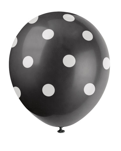 Polka Dot 12in Latex Balloons 6ct