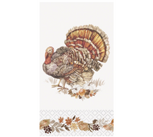 Thankful Harvest Turkey Foil Guest Napkins 16ct