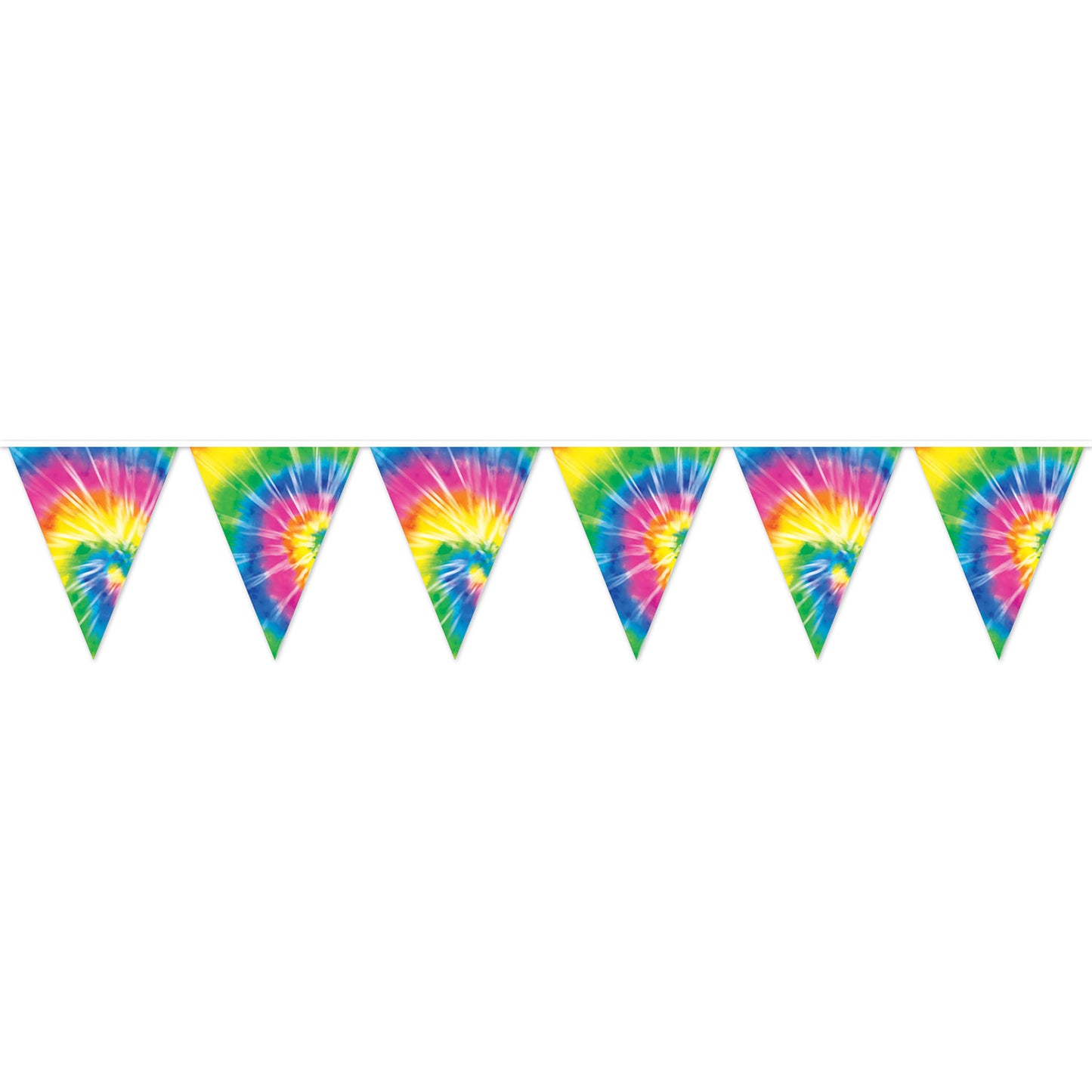 Tie-Dyed Pennant Banner