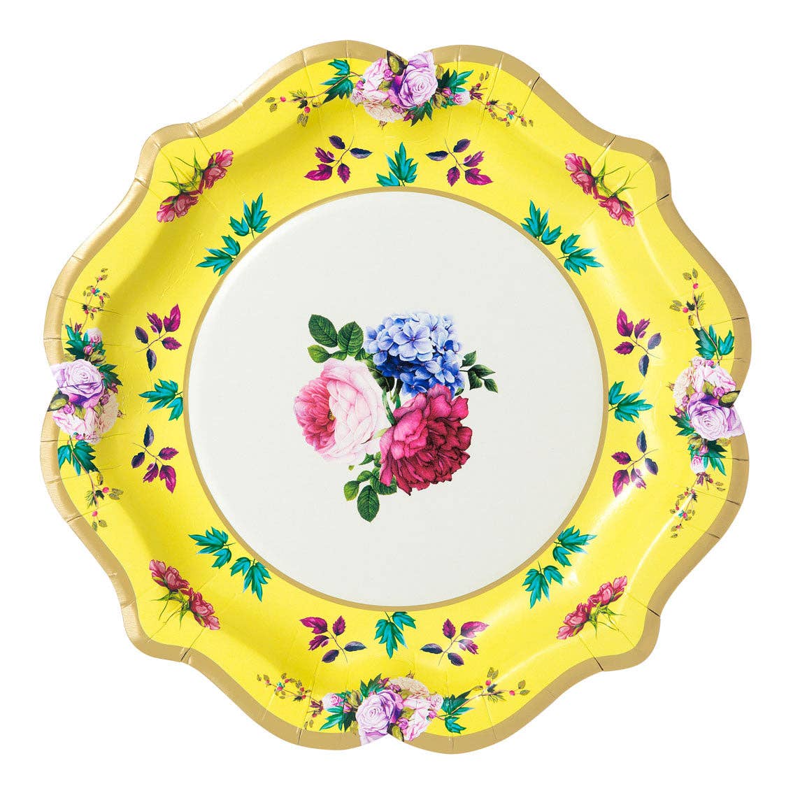 Mixed Floral Paper Plates - 12 Pack | Tea Party |