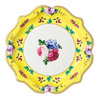 Mixed Floral Paper Plates - 12 Pack | Tea Party |