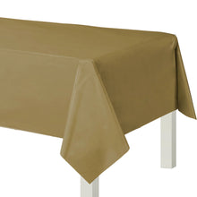 Gold Flannel-Backed Rectangle Vinyl Table Cover 54" x 108"