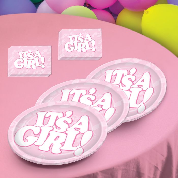 It's A Girl! 9in Dinner Plates 8ct