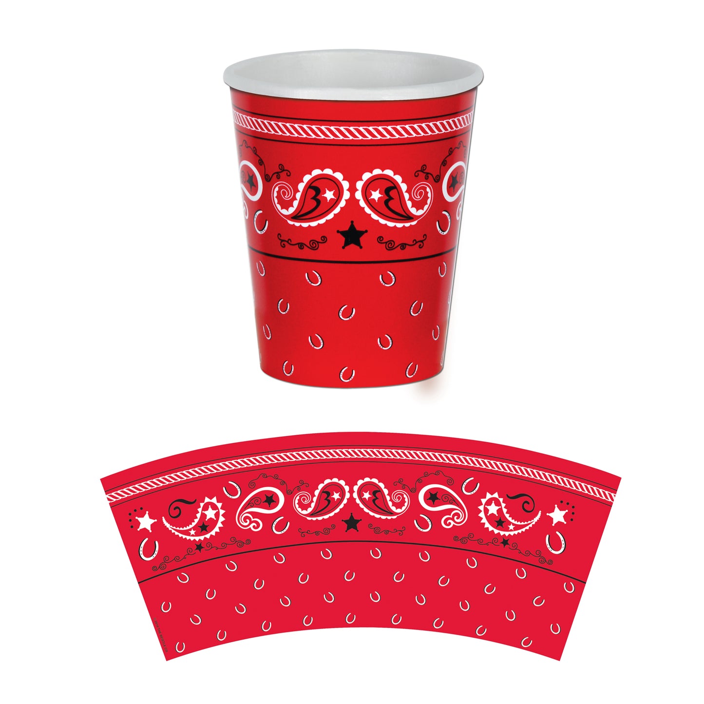Bandana Beverage Cups 8ct