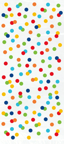 Rainbow Polka Dots Cellophane Bags 20ct