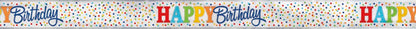 Foil Rainbow Polka Dots Banner 12ft