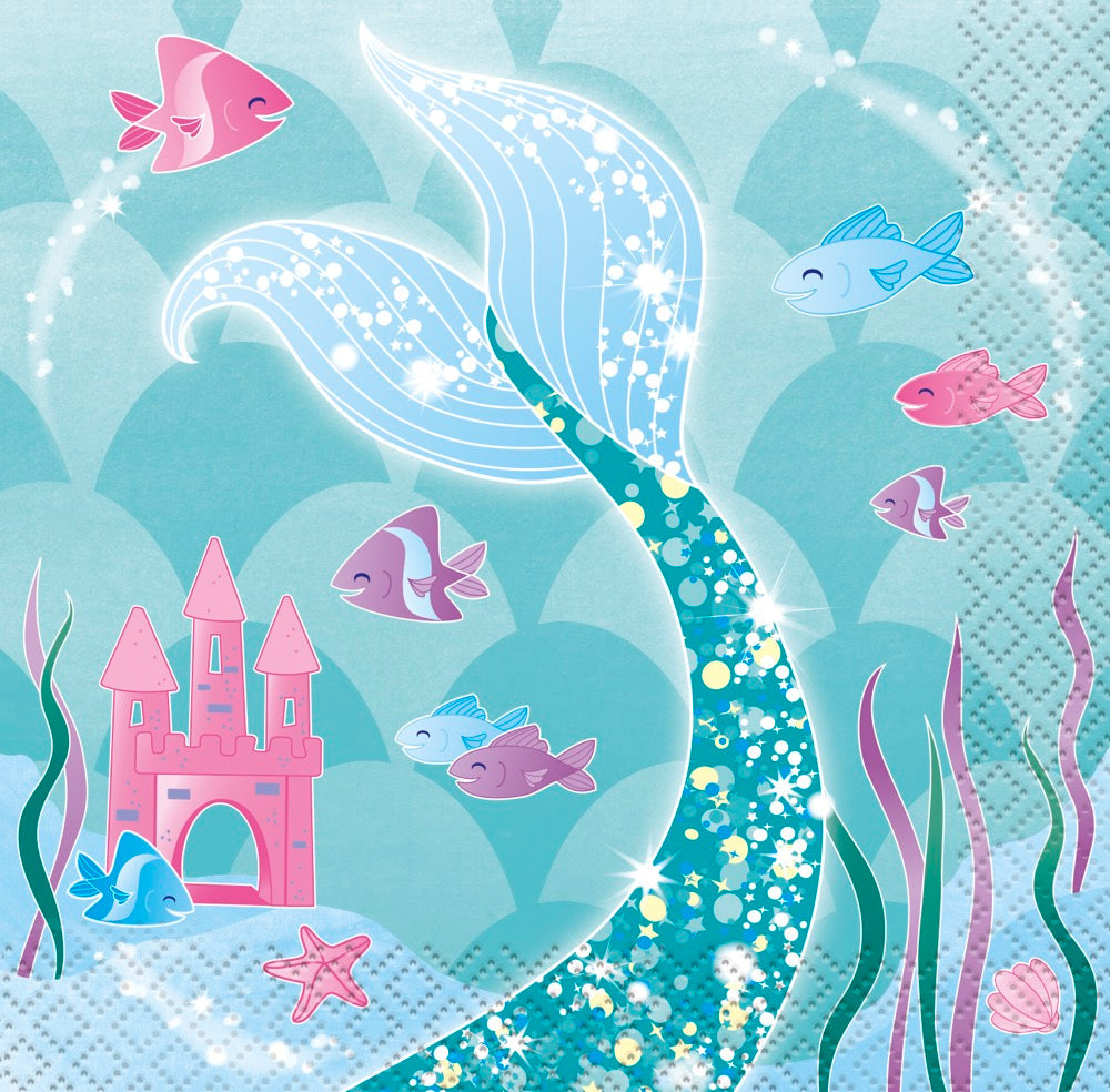 Mermaid Beverage Napkins