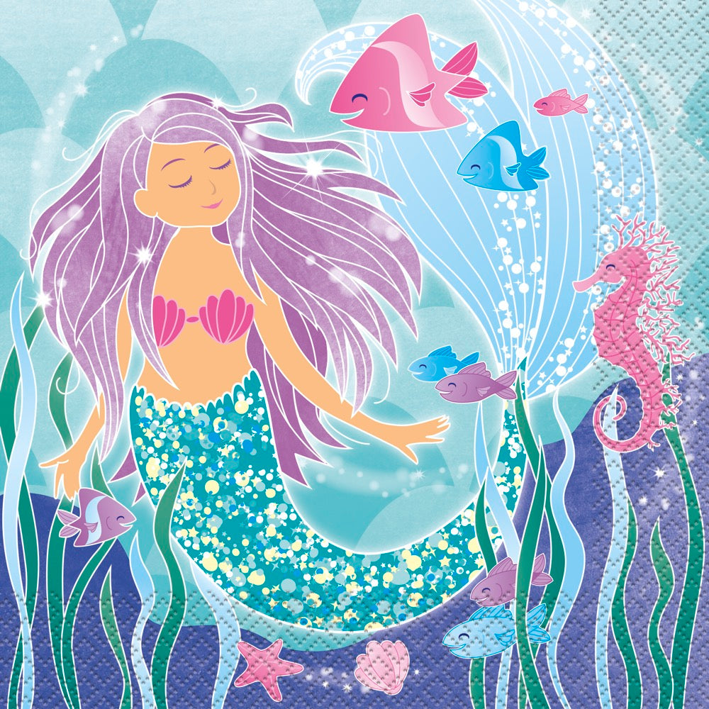 Mermaid Luncheon Napkins 16ct