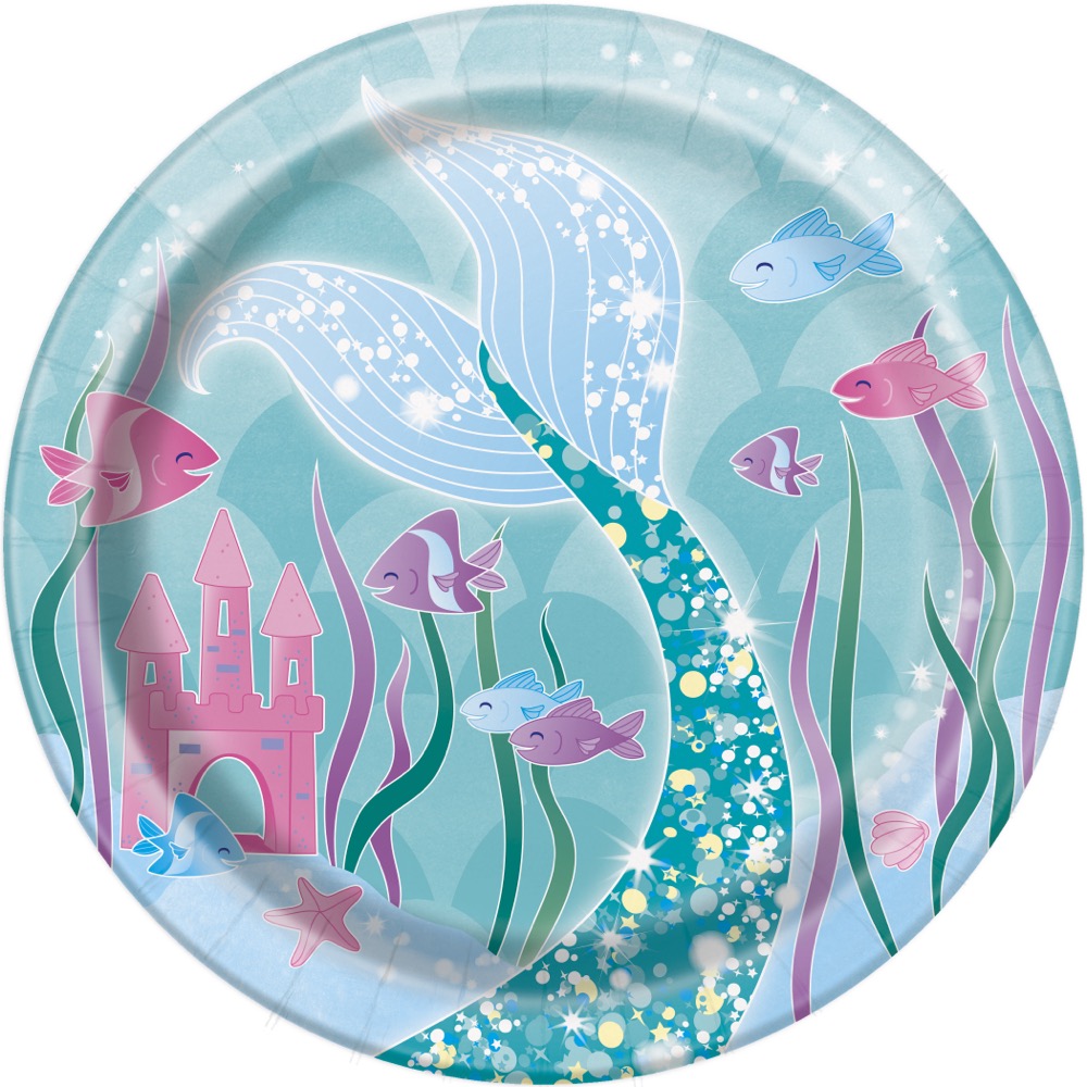 Mermaid Round 7in Dessert Plates 8ct