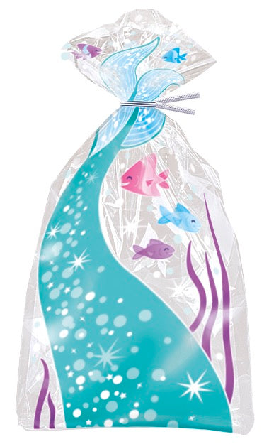 Mermaid Cellophane 5inx11in Bags 20ct