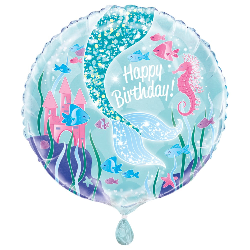 Mermaid 18in Mylar Balloon