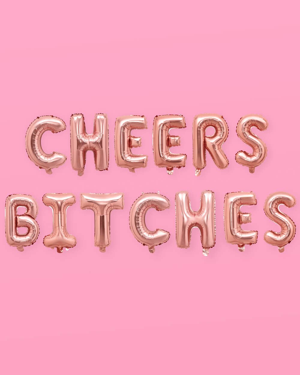 Cheers Bitches Rose Gold Foil Balloons, Bach Party Decor