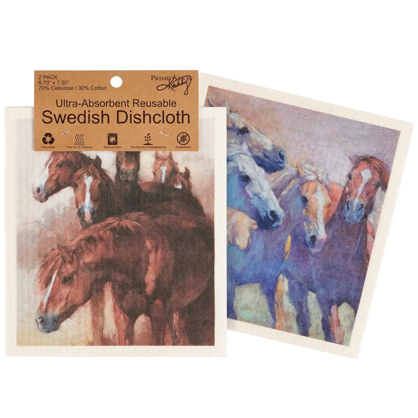 Wild Horses Swedish Dishcloth Set