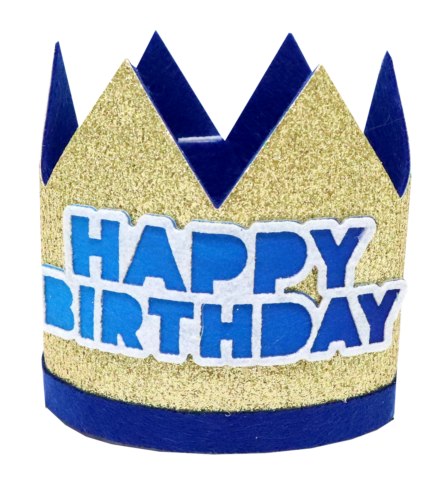 Felt Blue Birthday Crown