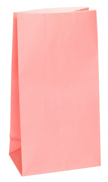 Pastel Pink Paper Party Bags 12ct