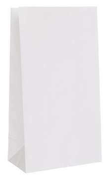 White Paper Party Bags 12ct