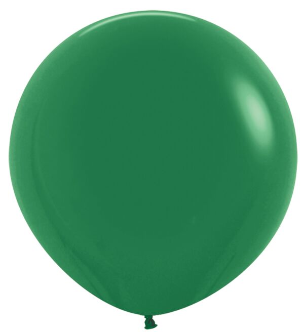 24in Helium Inflated Latex Balloon - Forest Green