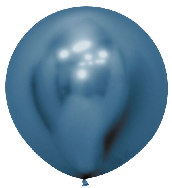 24in Helium Inflated Latex Balloon - Reflex Blue